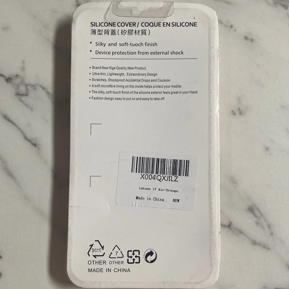 iPhone Air 2025 Orange Silicone Case